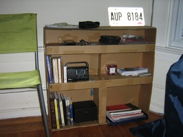 Cardboard bookshelf